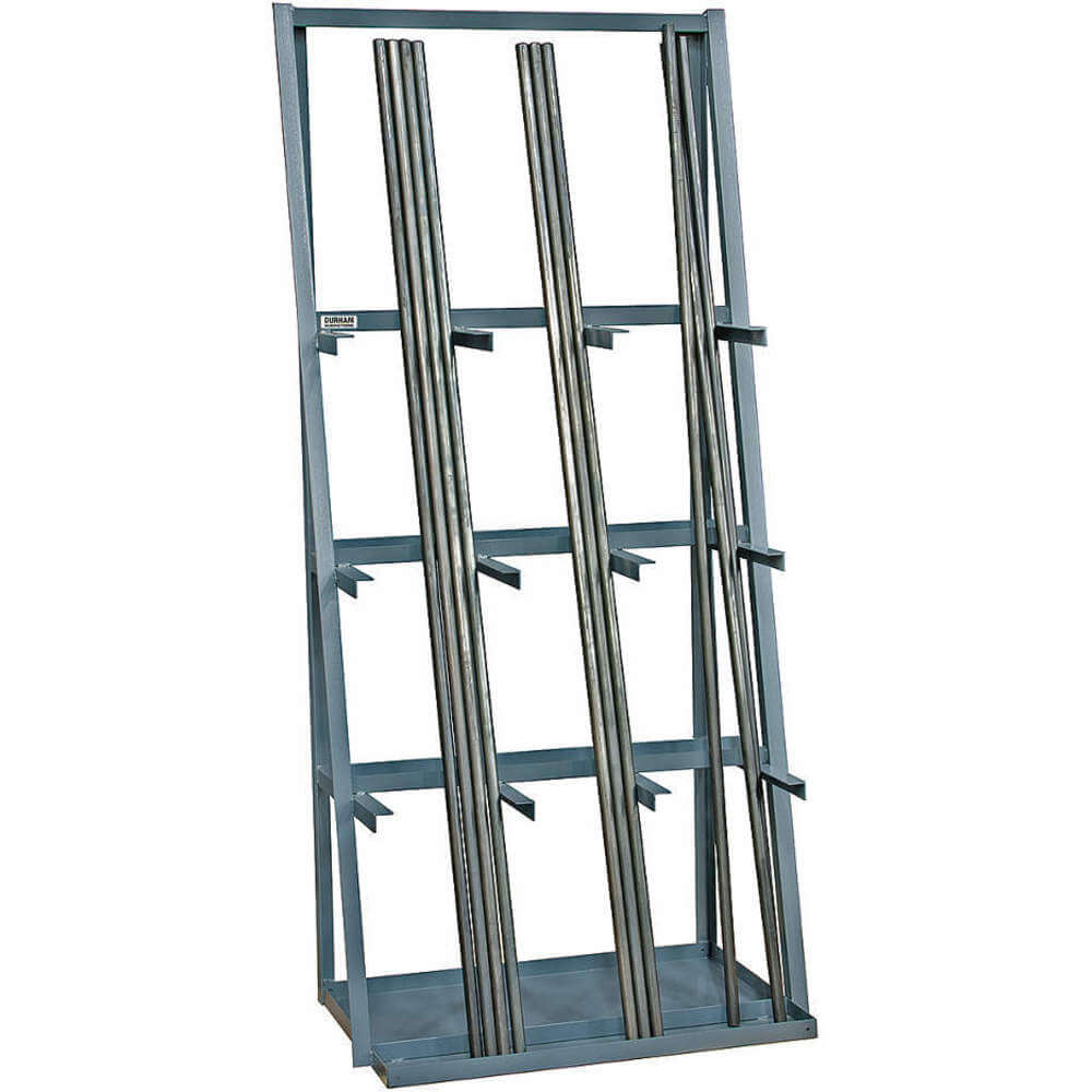 Vertical Bar Rack, Single Sided, Size 39-1/4 X 24 X 84, Gray