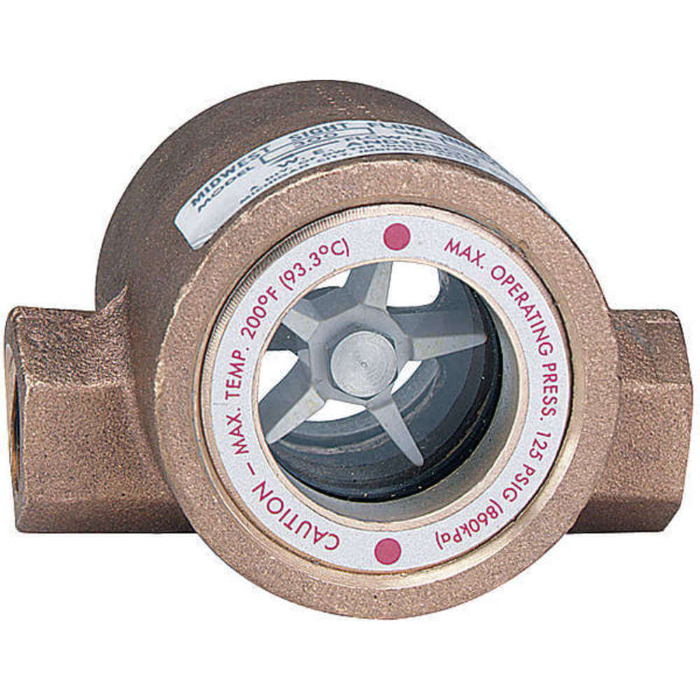 Double Sight Flow Indicator, 2 Inch Size, Bronze