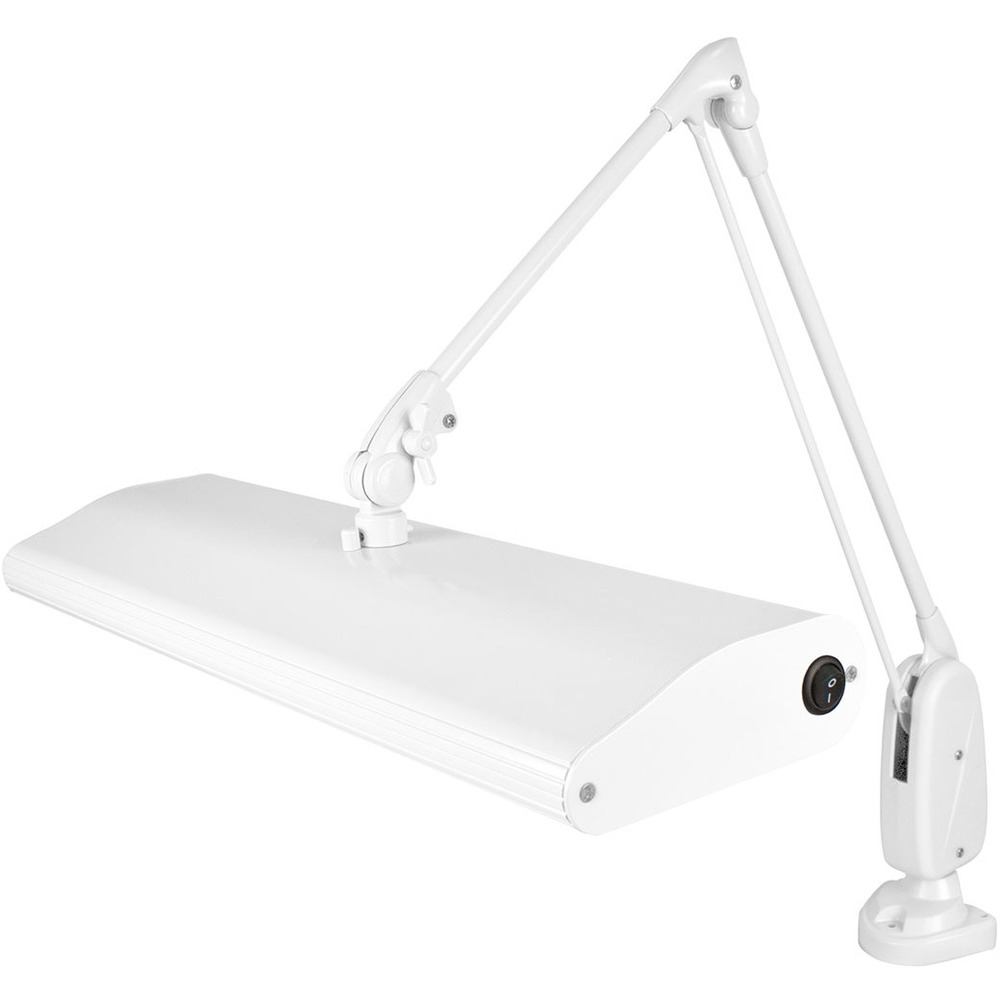 DAZOR 124C3-WH-DL Classic Arm Clamp Light, Daylight, 45W, White, 33 Inch | AG7HBL
