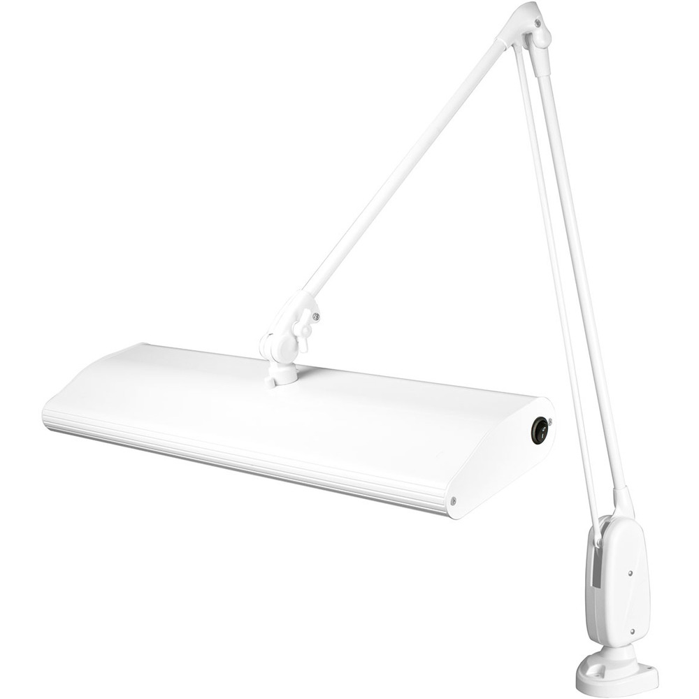 DAZOR 134C3-WH-DL Classic Arm Clamp Light, Daylight, 45W, White, 43 Inch | AG7HBQ