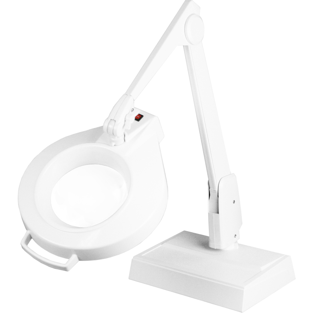 DAZOR LMC100-5-WH Led Circline Magnifier, 2.25X, Desk Base, White, 28 Inch | AG7GUT