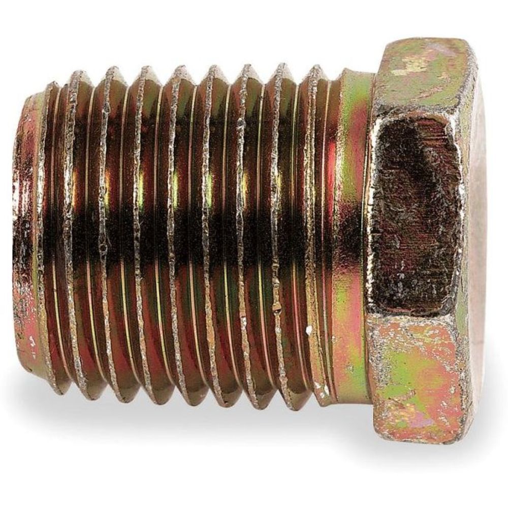 Hydraulic Hose Plug, Carbon Steel, 3/8 Inch Size, 8000 psi Max. Working Pressure, NPTF
