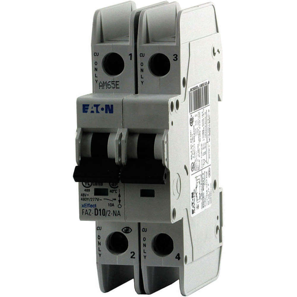 IEC Miniature Circuit Breaker, 10 A, 48/96 VDC, 10kA at 277/480 VAC, Screw Clamp