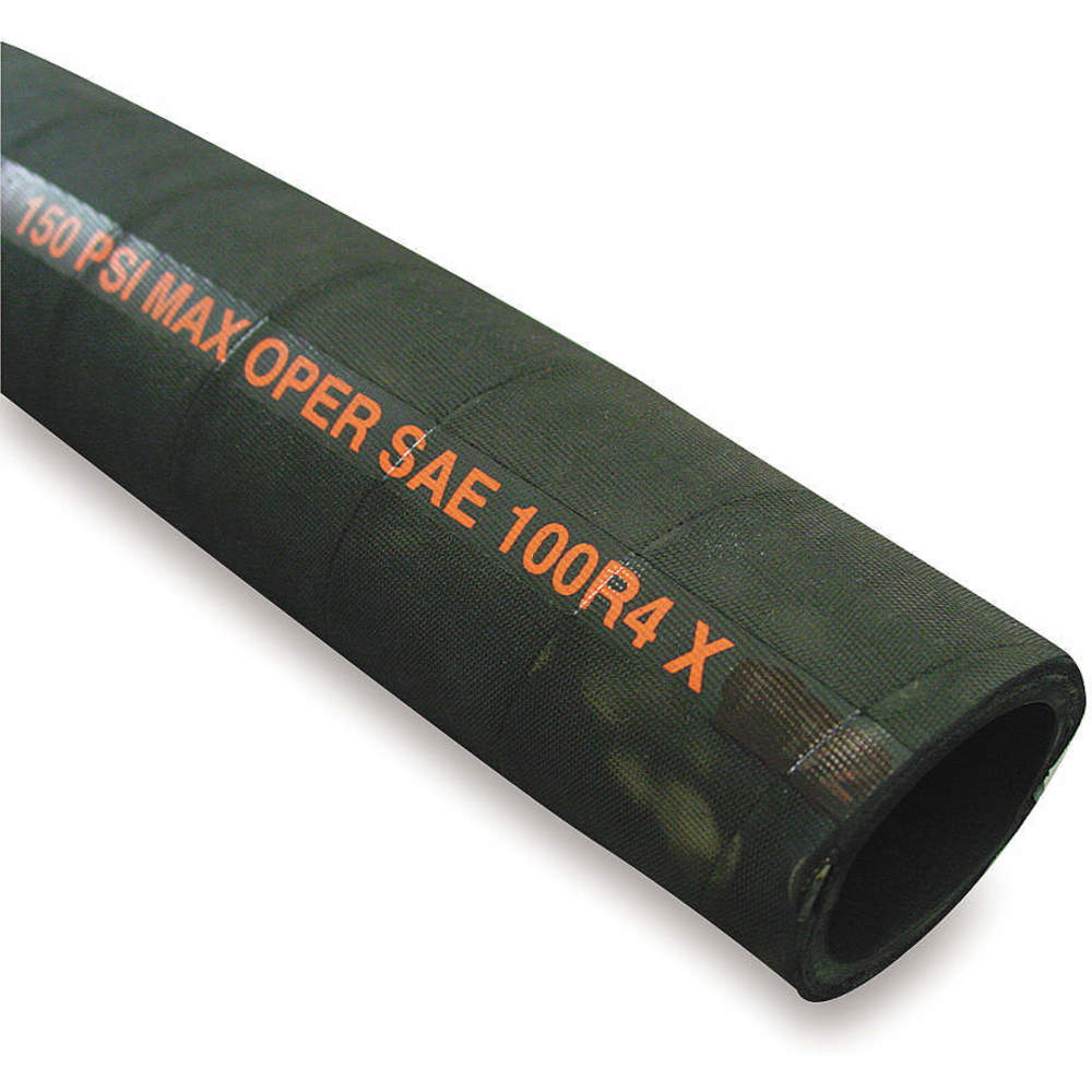 Hydraulic Hose, 300 psi, 3/4 Inch Hose I.D., 1 13/64 Inch Hose O.D., 25 ft Hose Lg, Black