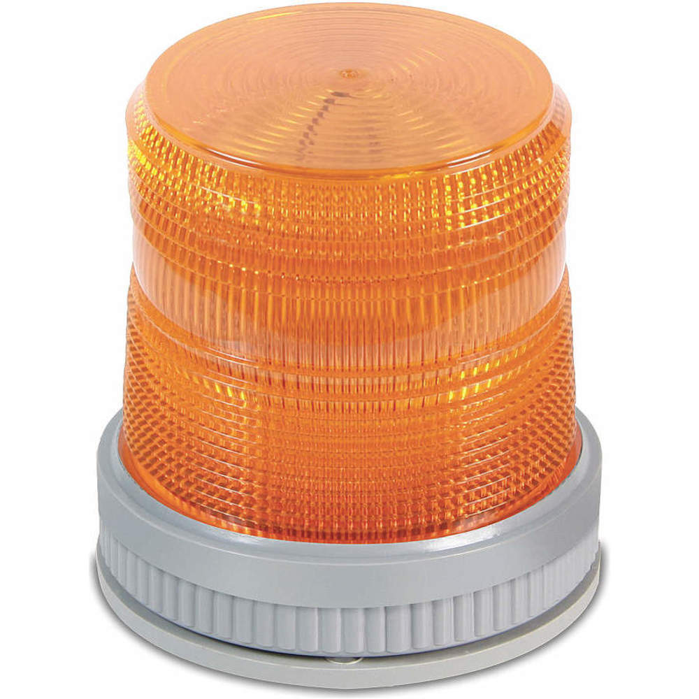 EDWARDS SIGNALING 105XBRMA120A LED Steady Or Flashing Beacon, Amber, 120V, 4 1/2 Inch Dia. | AA7QAC 16G645