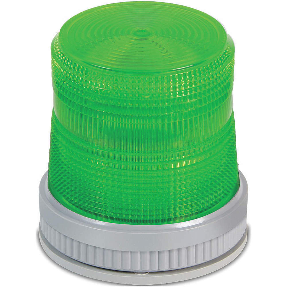 EDWARDS SIGNALING 105XBRMG120A LED Steady Or Flashing Beacon, Green, 120V, 4 1/2 Inch Dia. | AA7QAA 16G643