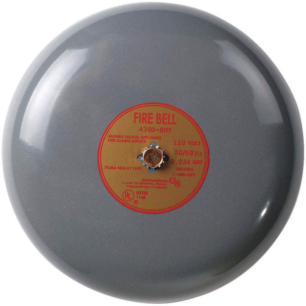Vibrating Bell, 8 Inch Size, Fire Alarm, 0.034A Rating