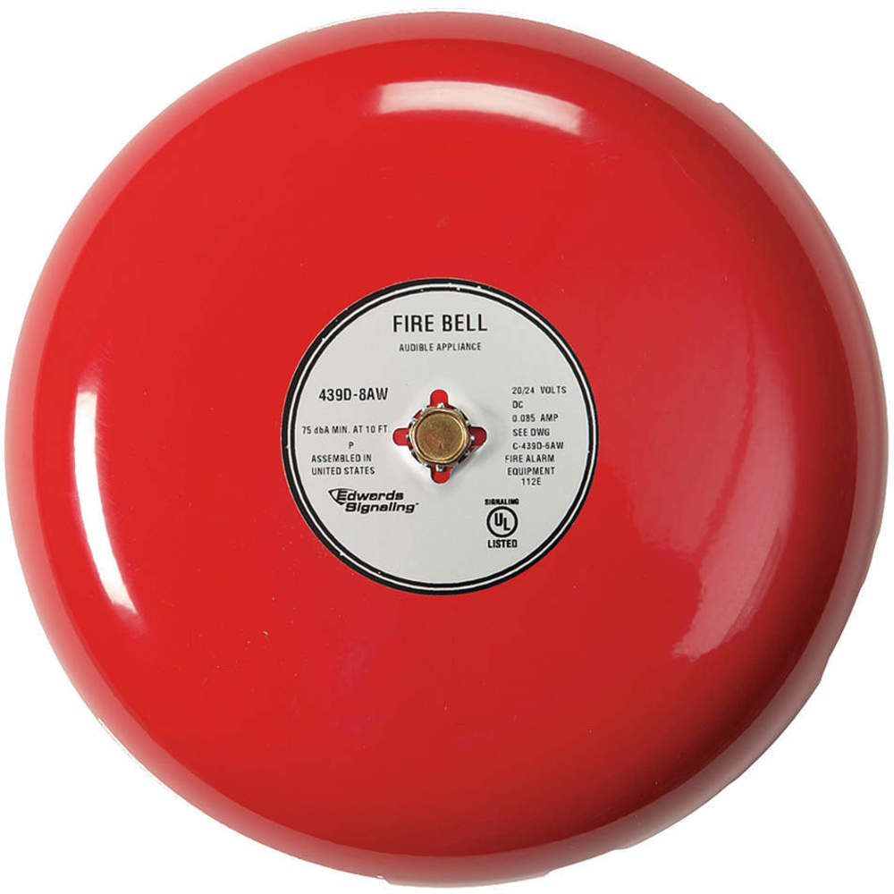 EDWARDS SIGNALING 439D-10AW-R Fire Alarm Bell, 24V, 0.085A Rating | AA8AJR 16X286