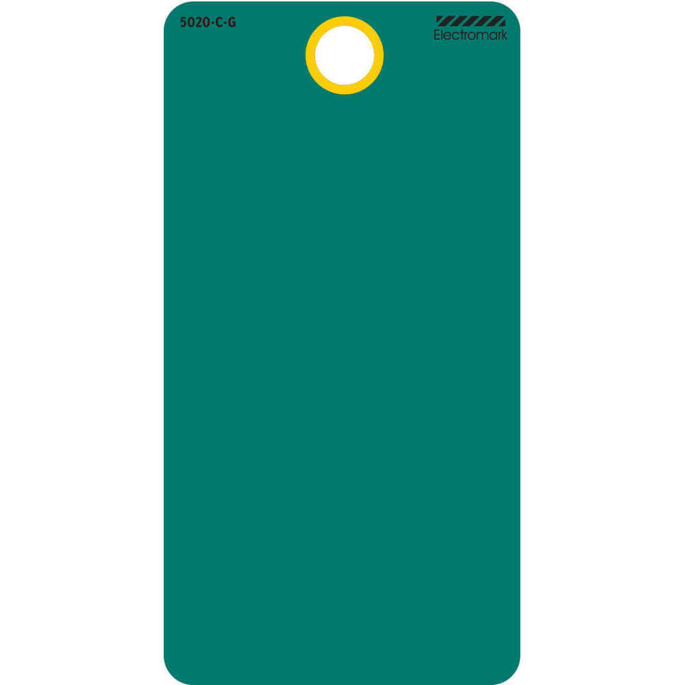 ELECTROMARK 5020CG Blank Tag 5-3/4 x 3 Inch Green - Pack Of 25 | AF4TVU 9K049