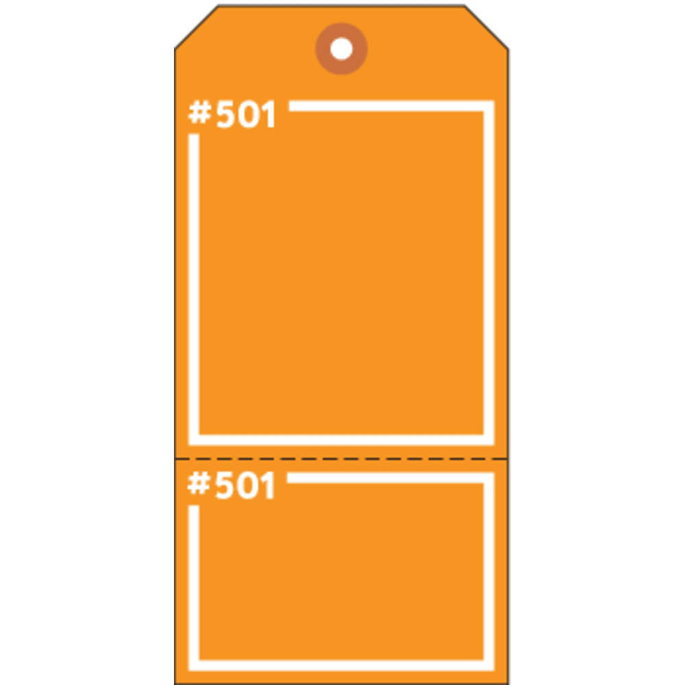 ELECTROMARK T399FO Blank Tag 5-3/4 x 2-7/8 Inch Orange - Pack Of 100 | AD2WFB 3VCX1