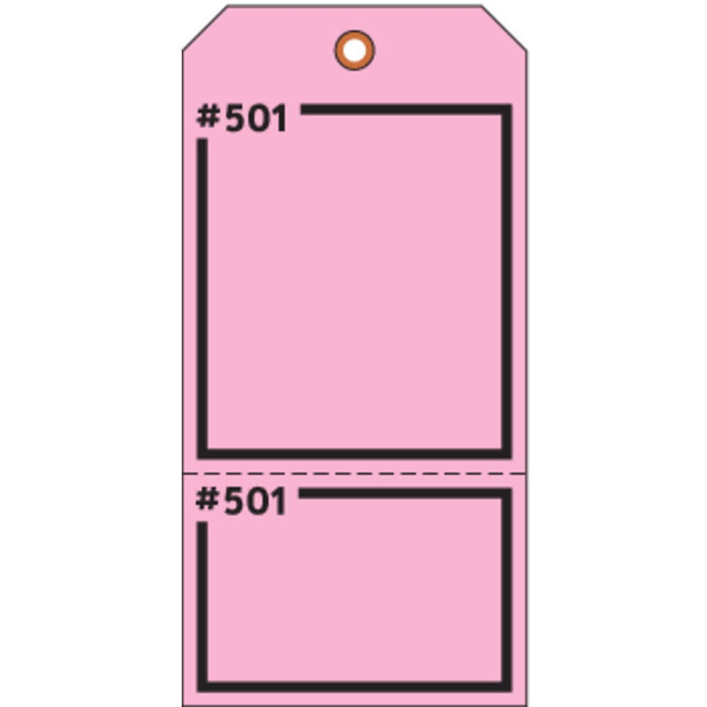 ELECTROMARK T399FP Blank Tag 5-3/4 x 2-7/8 Inch Pink - Pack Of 100 | AD2WFC 3VCX2