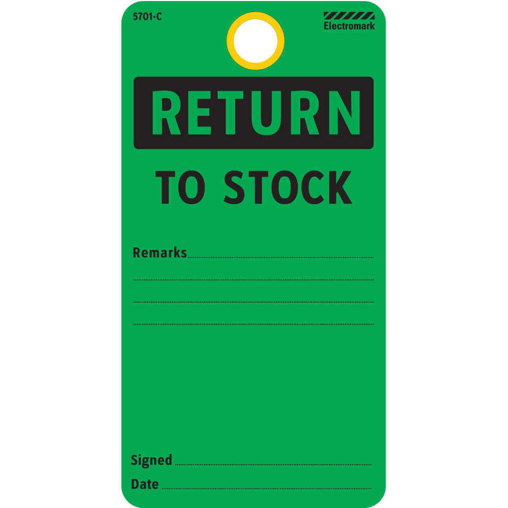 ELECTROMARK Y604048 Inspection Tag 5-3/4 x 3 Inch Green - Pack Of 25 | AF4KVA 8ZF31