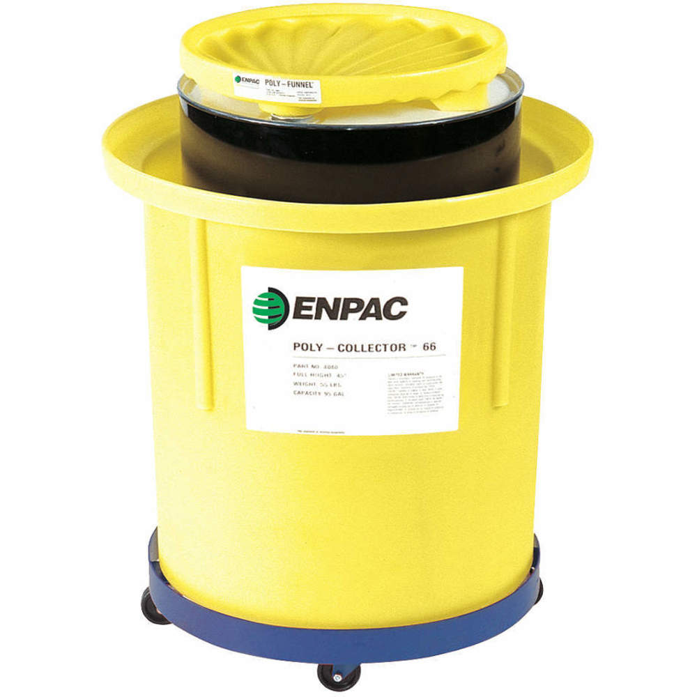 ENPAC 8002-YE Spill Collection System, With Poly Drum, 600 Lbs. Load Capacity, Yellow | AG2BKA 31DL71