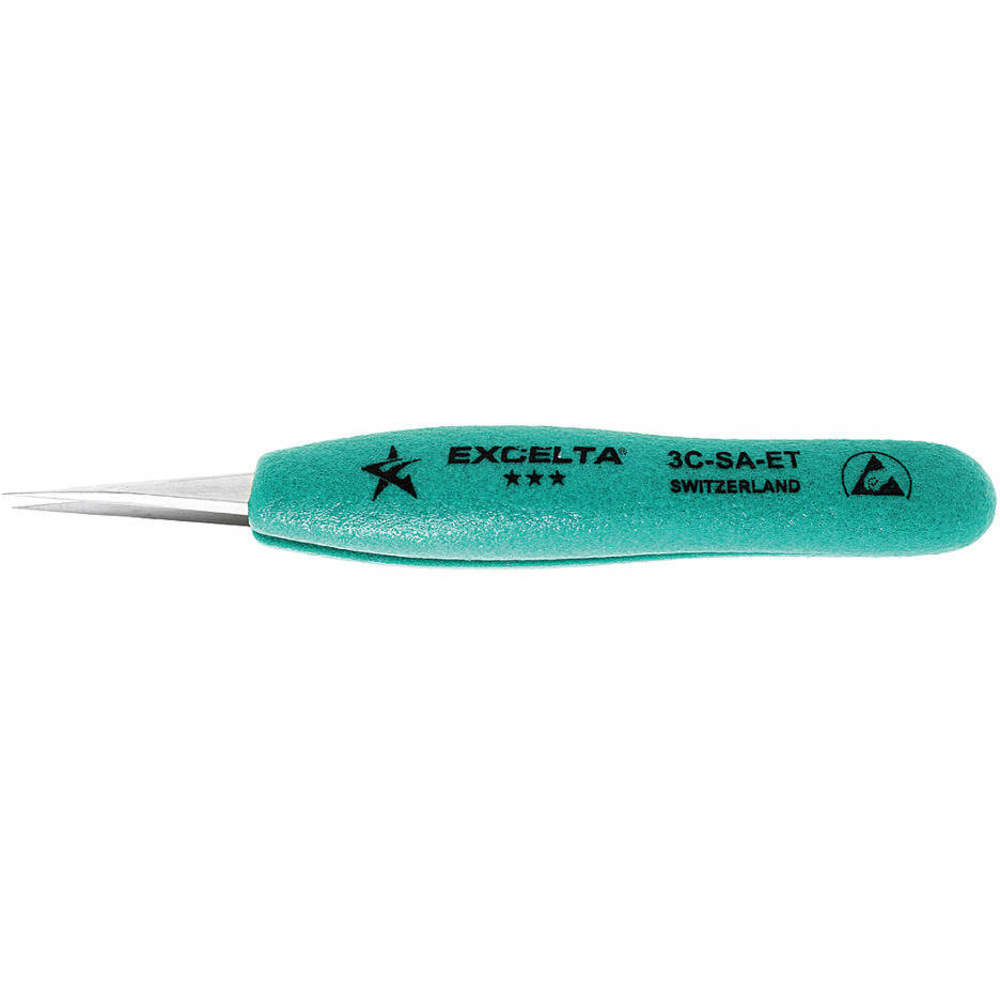 EXCELTA 3C-SA-ET Tweezer Fine 4-3/4 In Length Stainless Steel | AG2XQP 32NE86