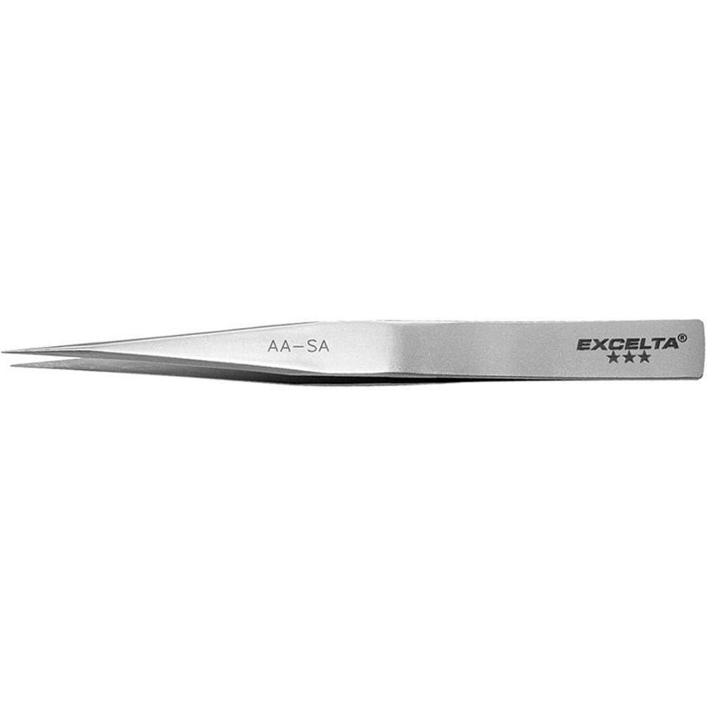 EXCELTA AA-SA Tweezer Fine 5 Inch Length Stainless Steel 1/64 In Tip | AG2XQF 32NE77