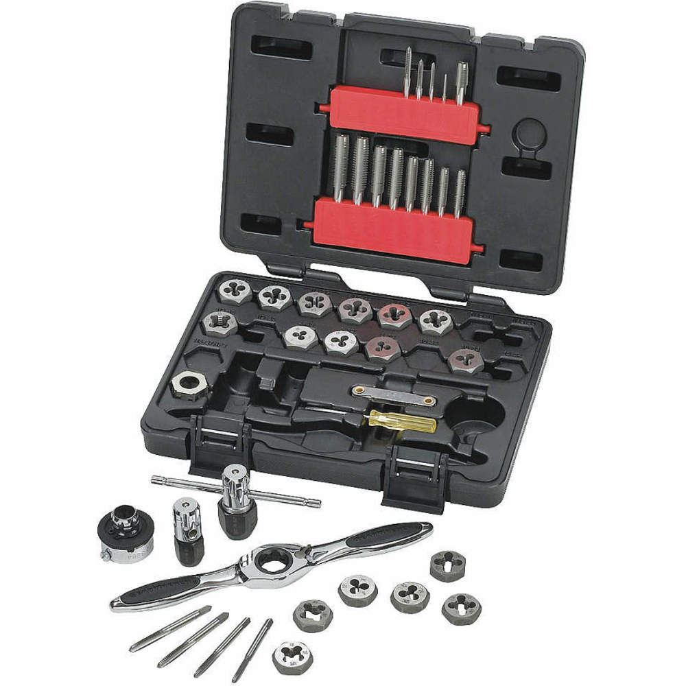 Ratcheting Tap and Die Set, 42 Pcs