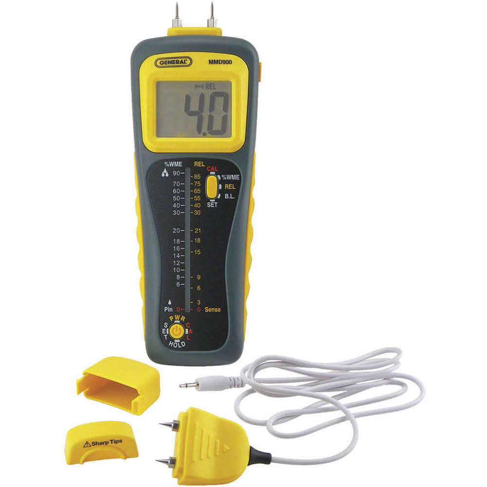 Pin/pinless Deep Sensing Moisture Meter