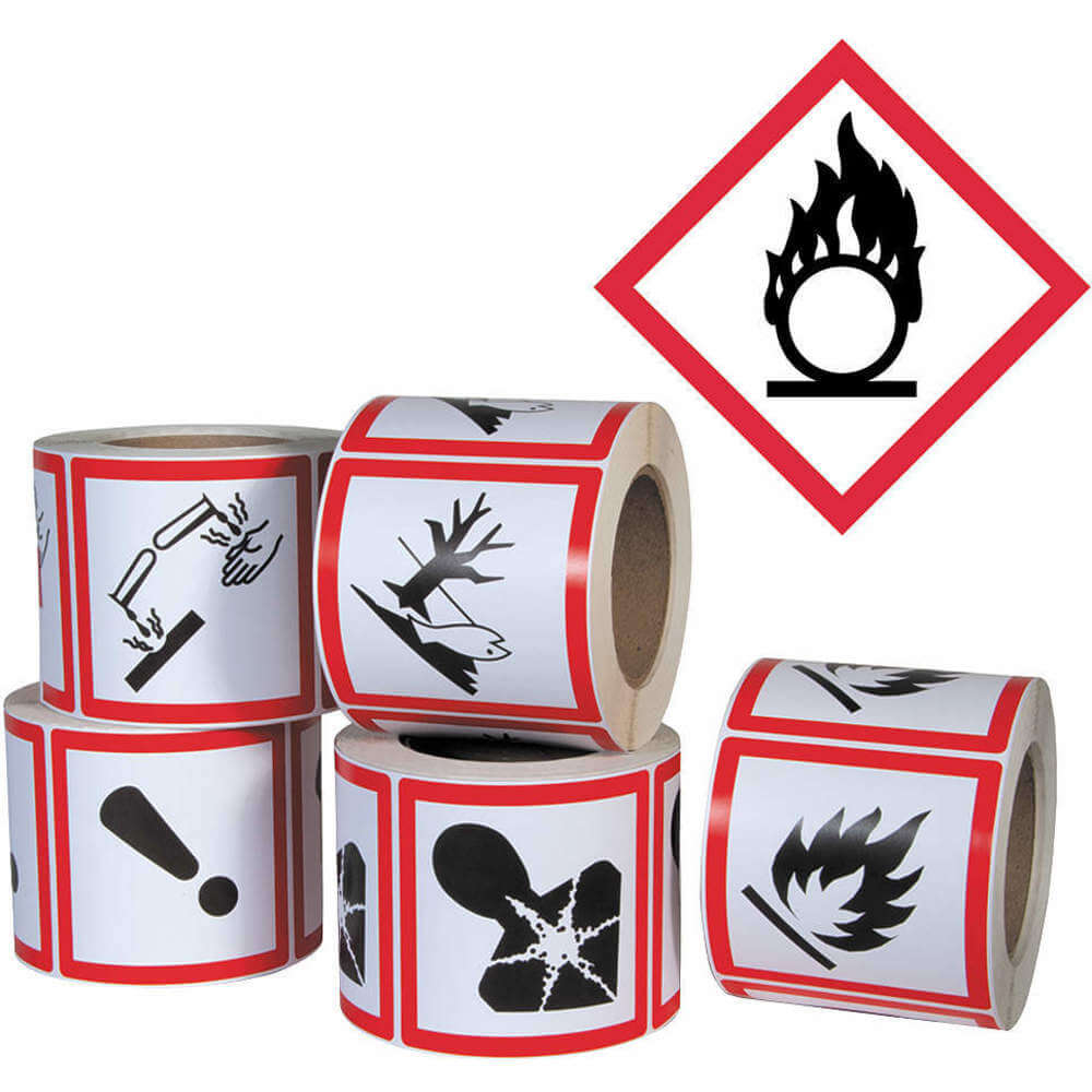 Pictogram Label Black/red Glossy