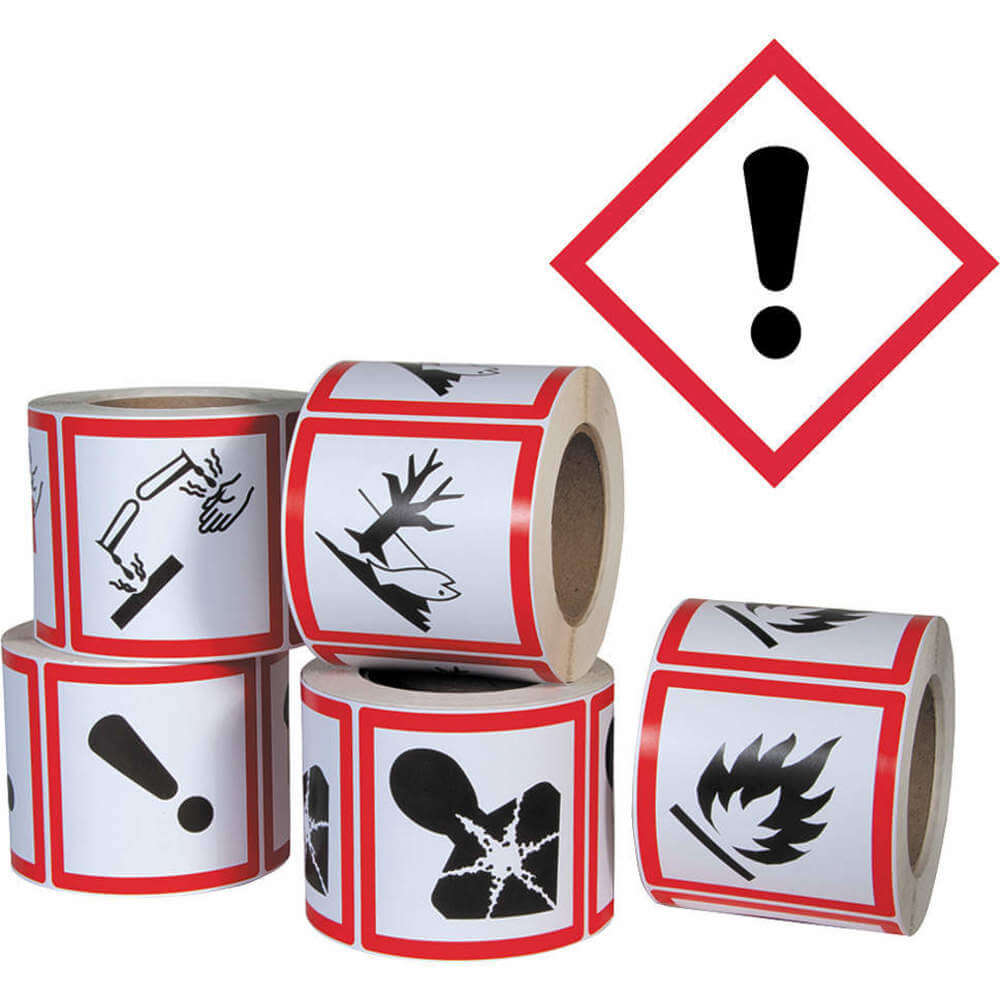 GHS SAFETY GHS1263 Pictogram Label Black/red Glossy - Pack Of 500 | AB7GPT 23J585