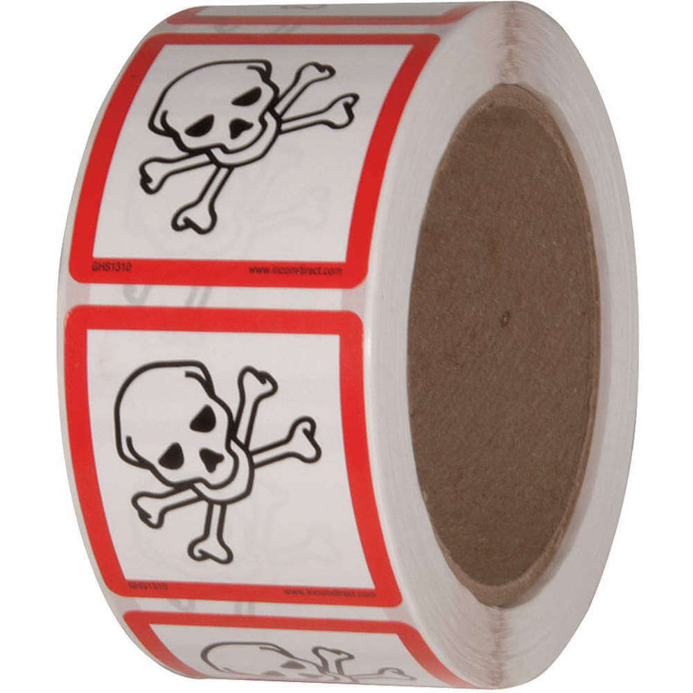 GHS SAFETY GHS1310 Safety Label 2 Inch Width x 2 Inch H - Pack Of 500 | AB8VLR 29JT93