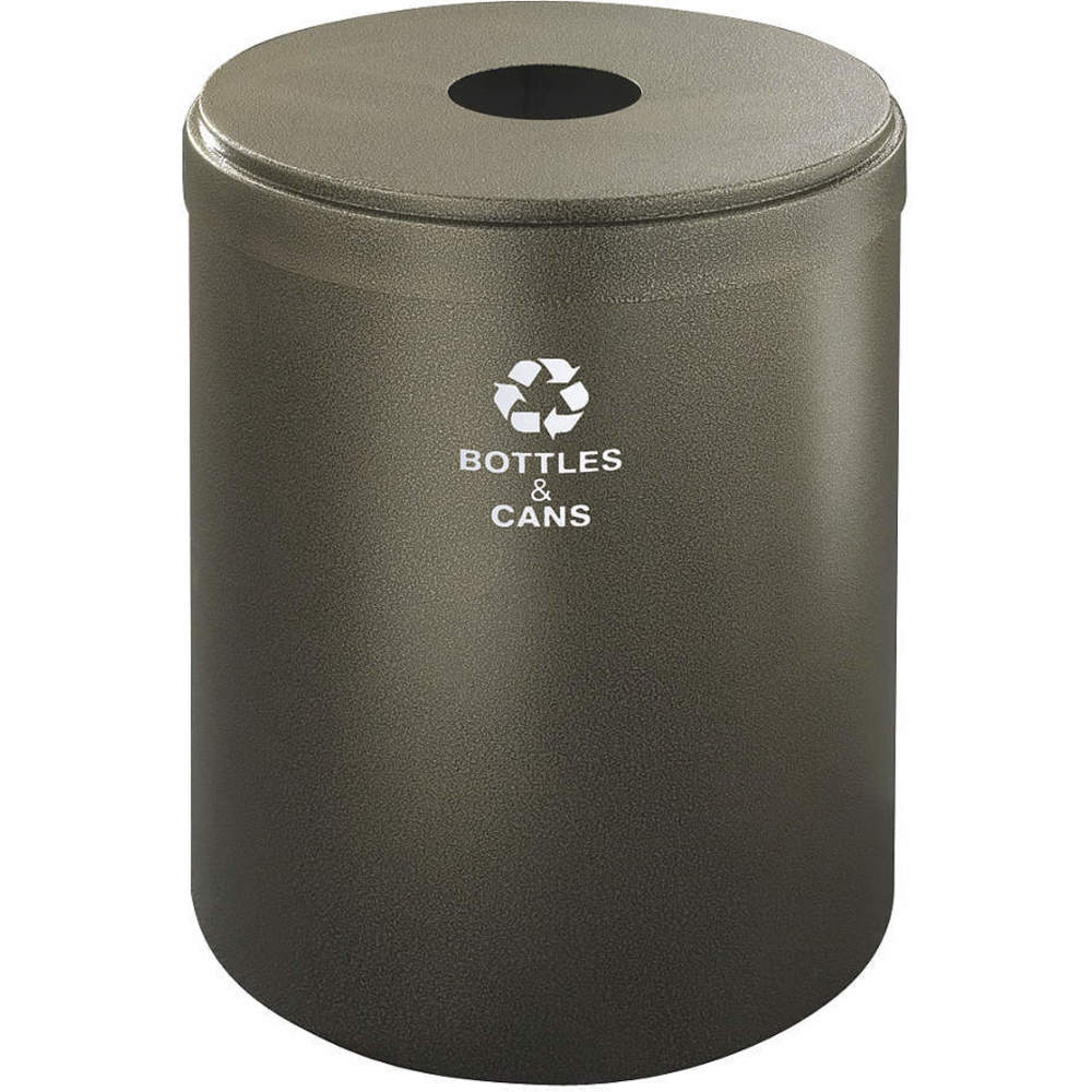 Stationary Recycling Container Can/bottles Brown