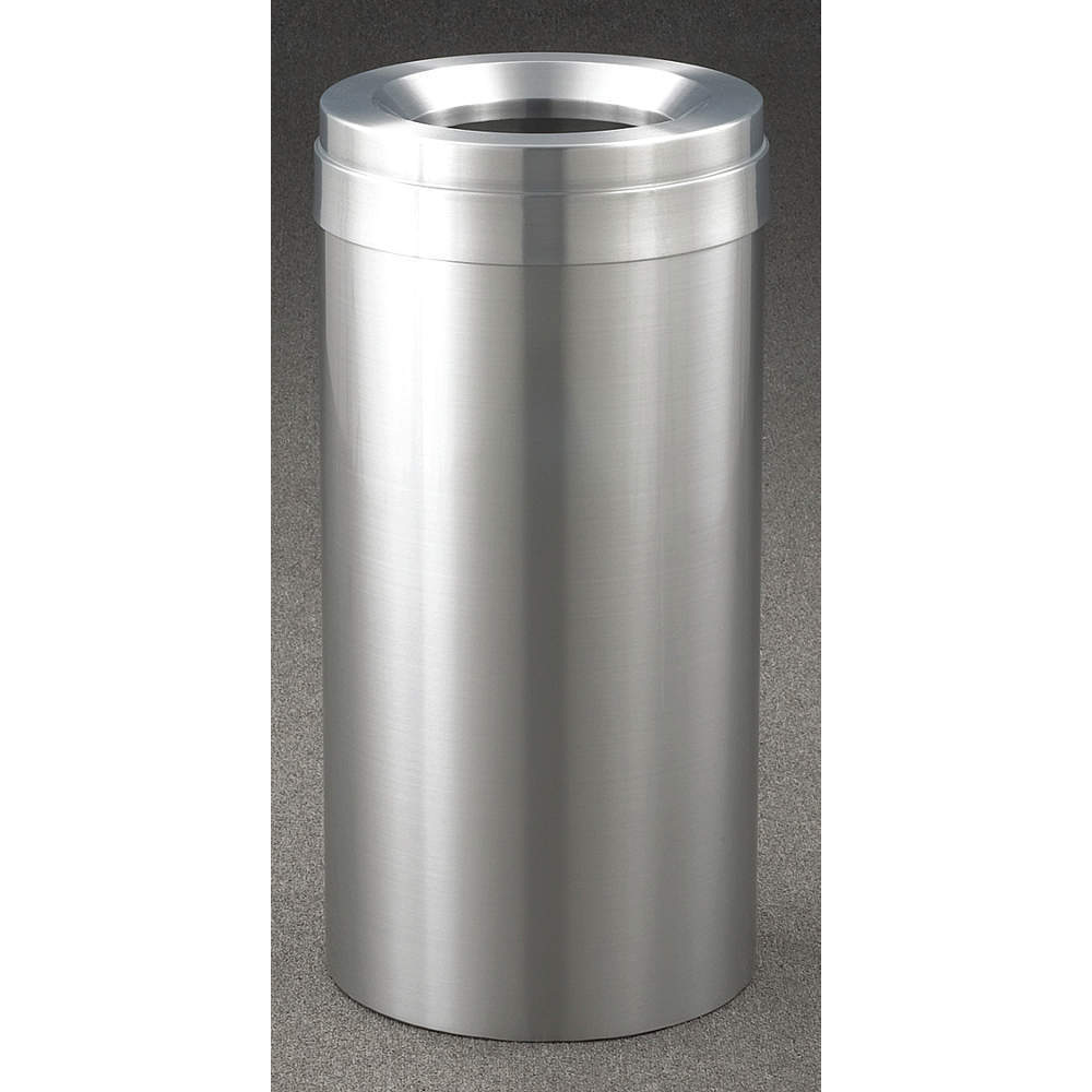GLARO F1237-SA-SA Waste Receptacle 15 gallon Grey Hinged 30 inch Height | AG4KHQ 34AX05