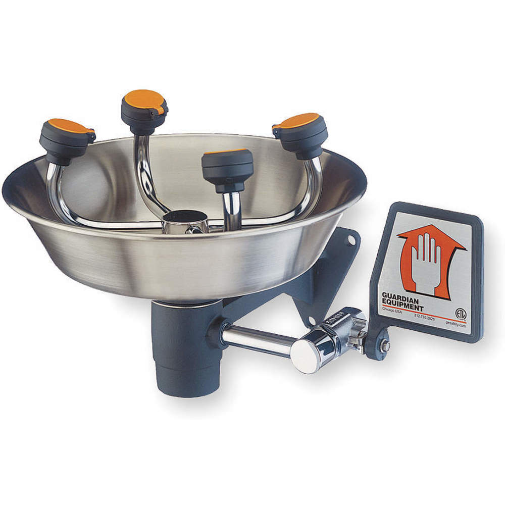 GUARDIAN EQUIPMENT G1724 Eye/Face Wash, Wall Mounted, Stainless Steel Bowl | AD2NBB 3RVR4