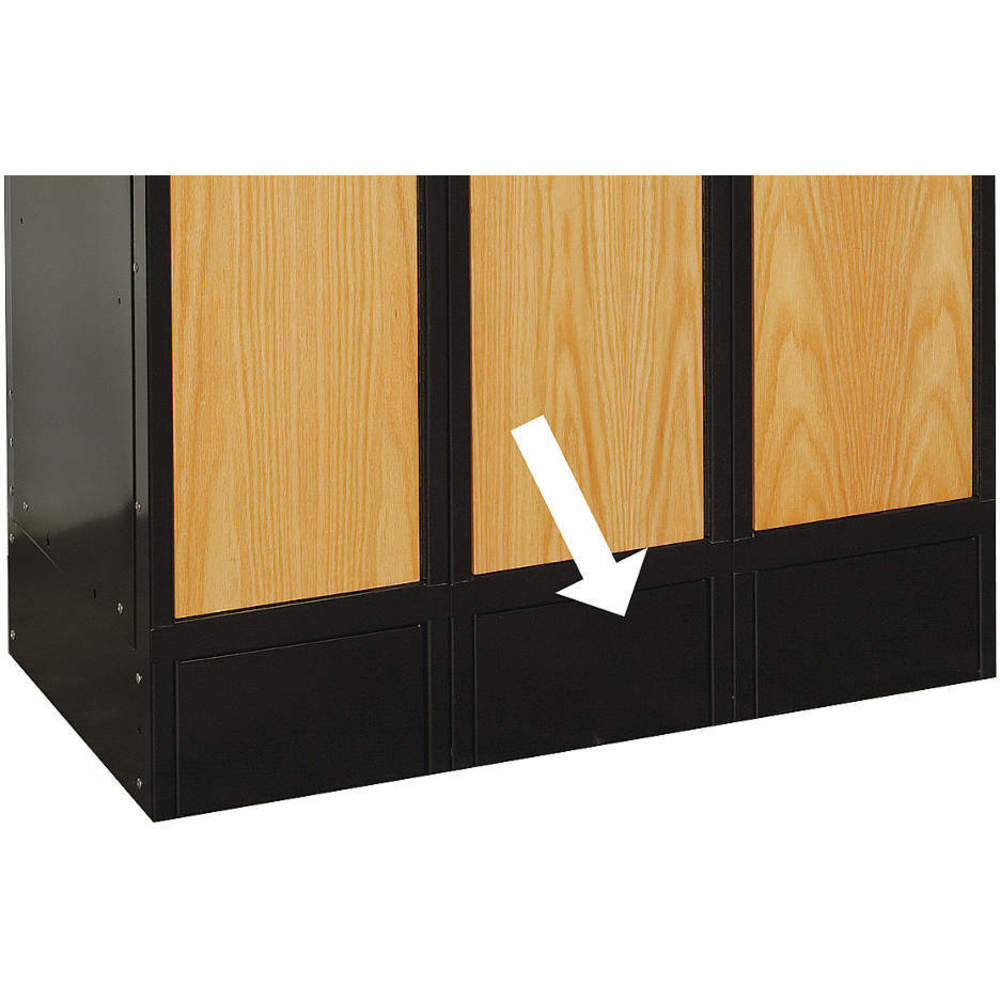 HALLOWELL KCFB12ME Locker Front Base W 12 Inch H 6 Inch Black | AD9VUW 4VER4