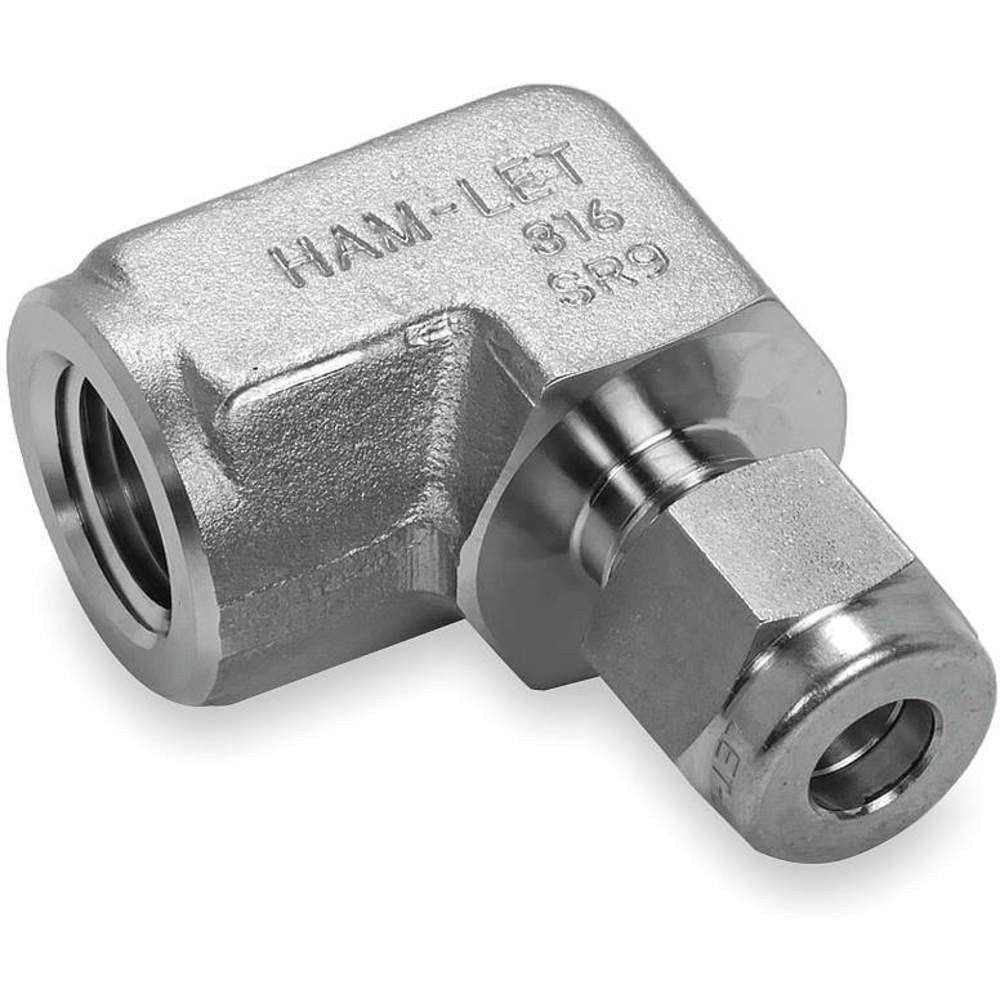 HAM-LET 770L-SS-6MM X 1/4 Elbow 90 316 Stainless Steel Let-lok x F 6mm x 1/4in | AD6YQM 4CMT6