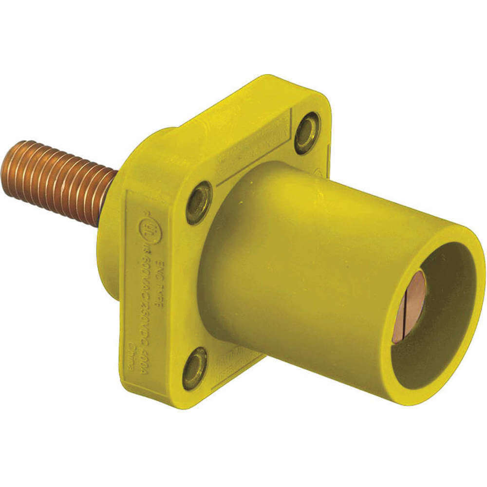 HUBBELL HBLMRSY Single Pole Connector Receptacle Yellow | AF7BDN 20TR63