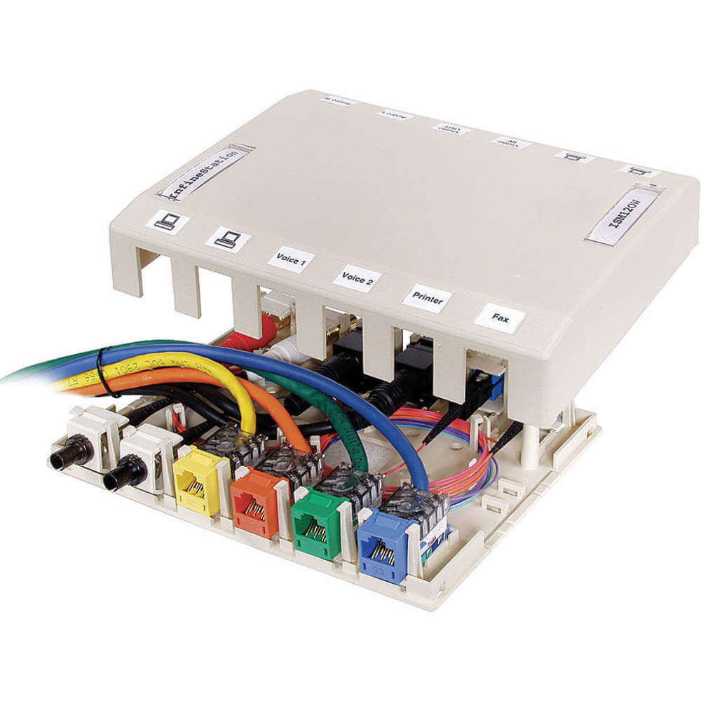 HUBBELL PREMISE WIRING ISB12OW Surface Mount Box 12 Ports White | AF7TEE 22LV05