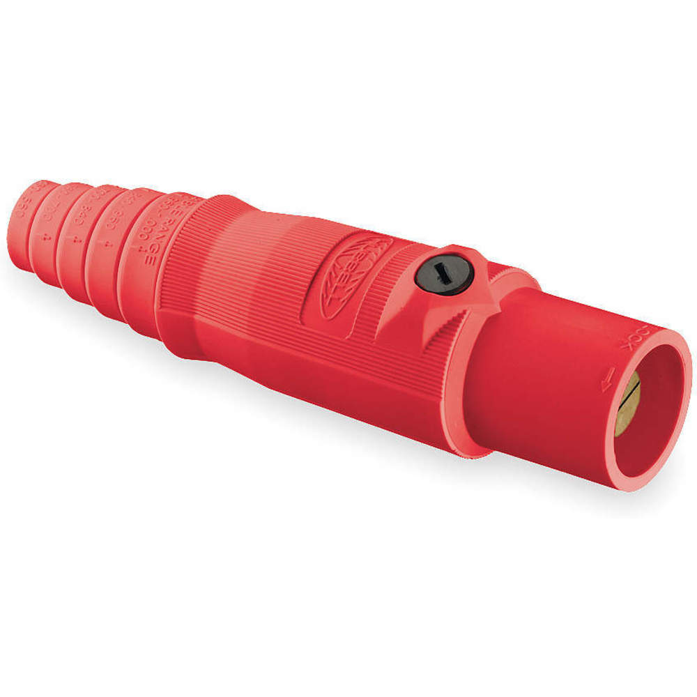 HUBBELL WIRING DEVICE-KELLEMS HBL300MR Male Plug, Single Conductor, 300 A, Red | AC3WZL 2XB33