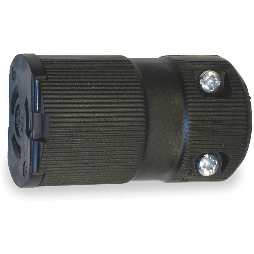 HUBBELL WIRING DEVICE-KELLEMS HBL4579VBK Female Connector Body, 15A, 250V, 2-Pole, 3-Wire Grounding | AD7YGQ 4HD35