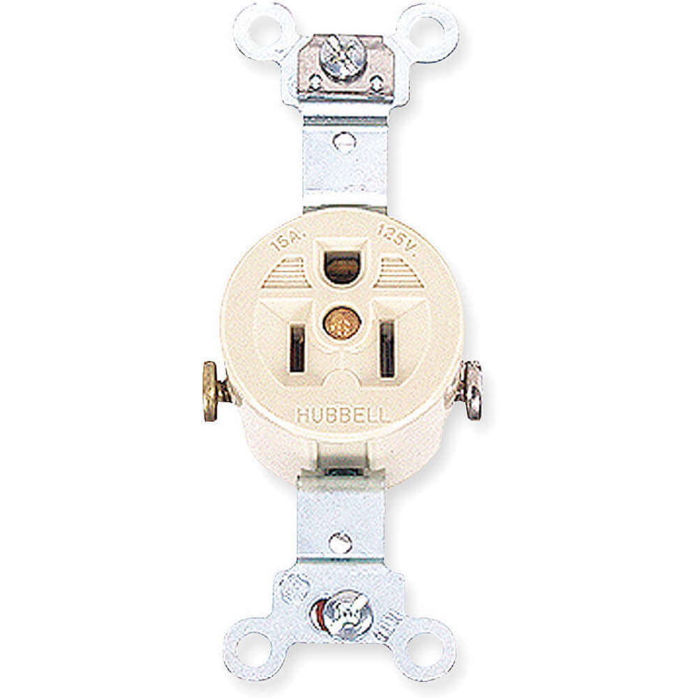 HUBBELL WIRING DEVICE-KELLEMS HBL5251I Receptacle 15a 125v 5-15r 2p 3w 1ph | AE7ZHG 6C596