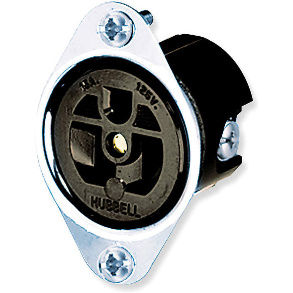 HUBBELL WIRING DEVICE-KELLEMS HBL5256 Straight Blade Receptacle, 2-P 3-W Grounding, 15A 125V, 5-15R, Brown, 1 Pk | AC8QBG 3D186