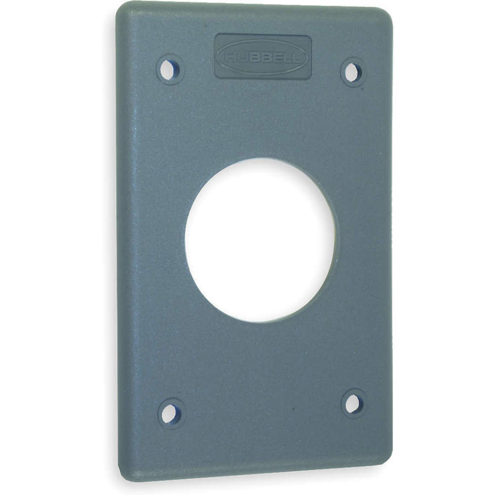 HUBBELL WIRING DEVICE-KELLEMS HBLP720FS Box Cover, 1-Gang, 1.60 Inch Opening, For Portable Outlet Box, Gray | AA9JGZ 1DJL7