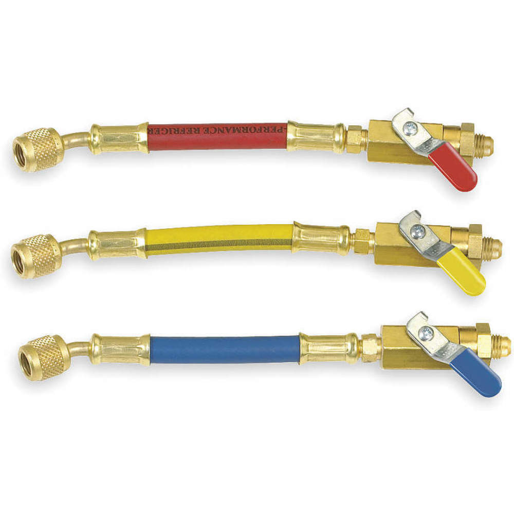Ball Valve Adapter Hose Set, 6 Inch Length - 3 Pieces
