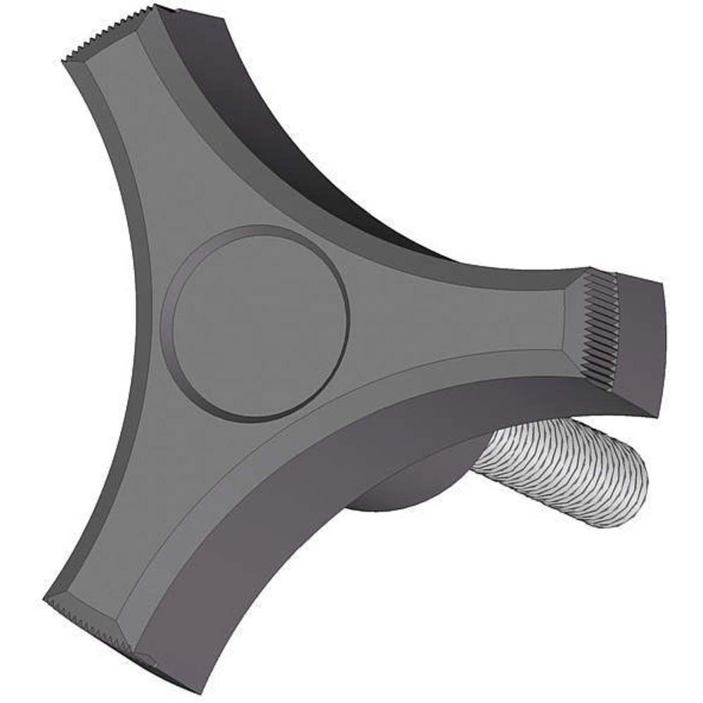 INNOVATIVE COMPONENTS 3GDL8 Three Prong Knob 1 5/16-18 2 In | AC9FPR