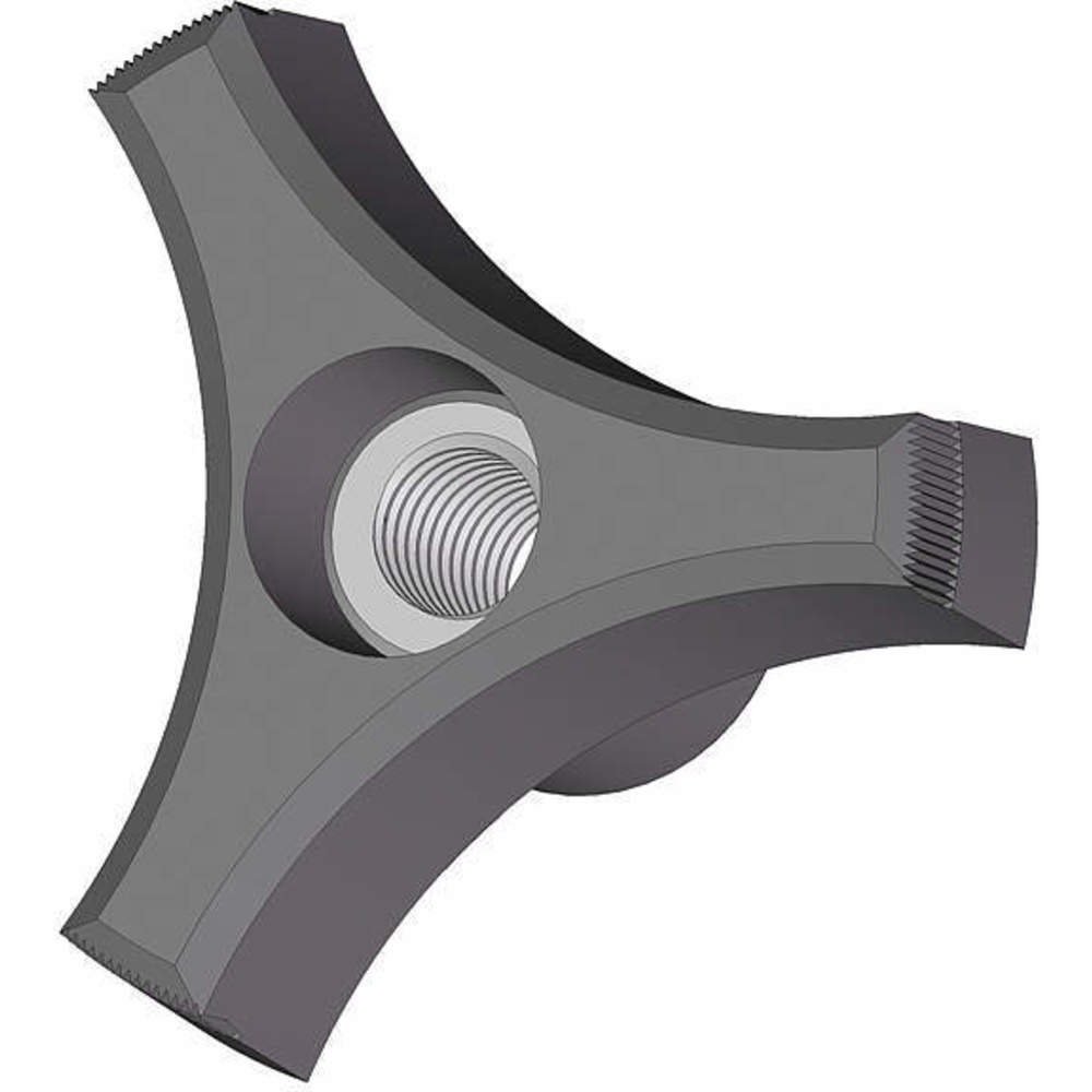 INNOVATIVE COMPONENTS 3GDL6 Three Prong Knob Thru 1/4-20 2 In | AC9FPP