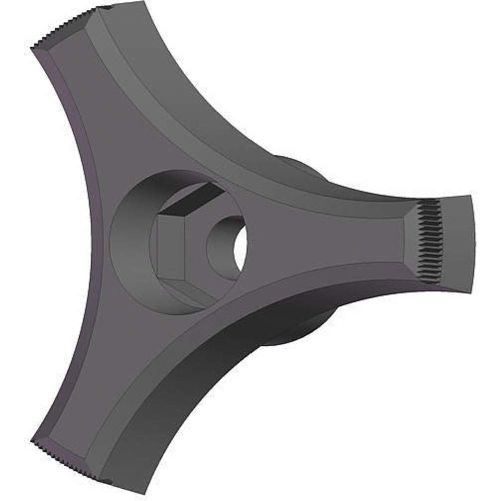 Snap Lock Three Prong Knob Thru M6 2 In