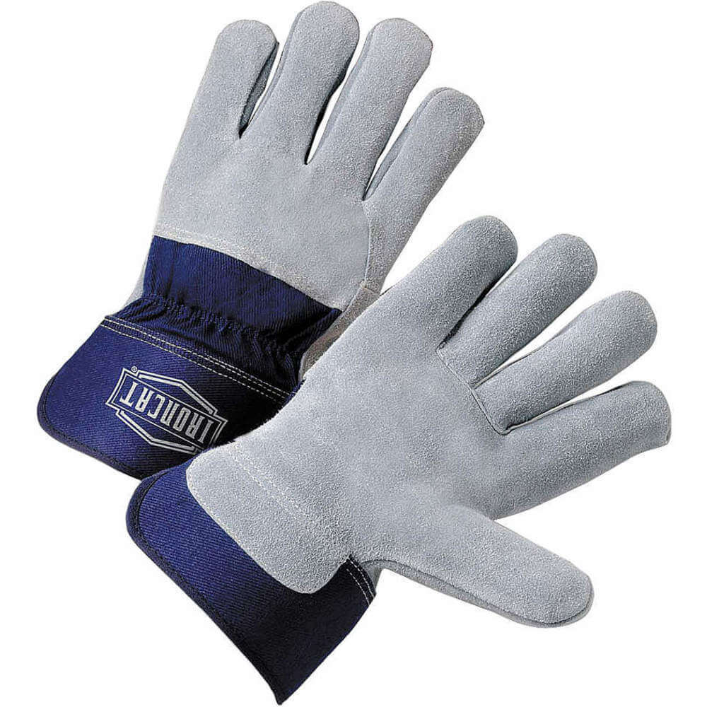 IRONCAT IC6/S Leather Palm Gloves Cowhide Blue/gray S Pk12 | AF7ZDV 23PG49