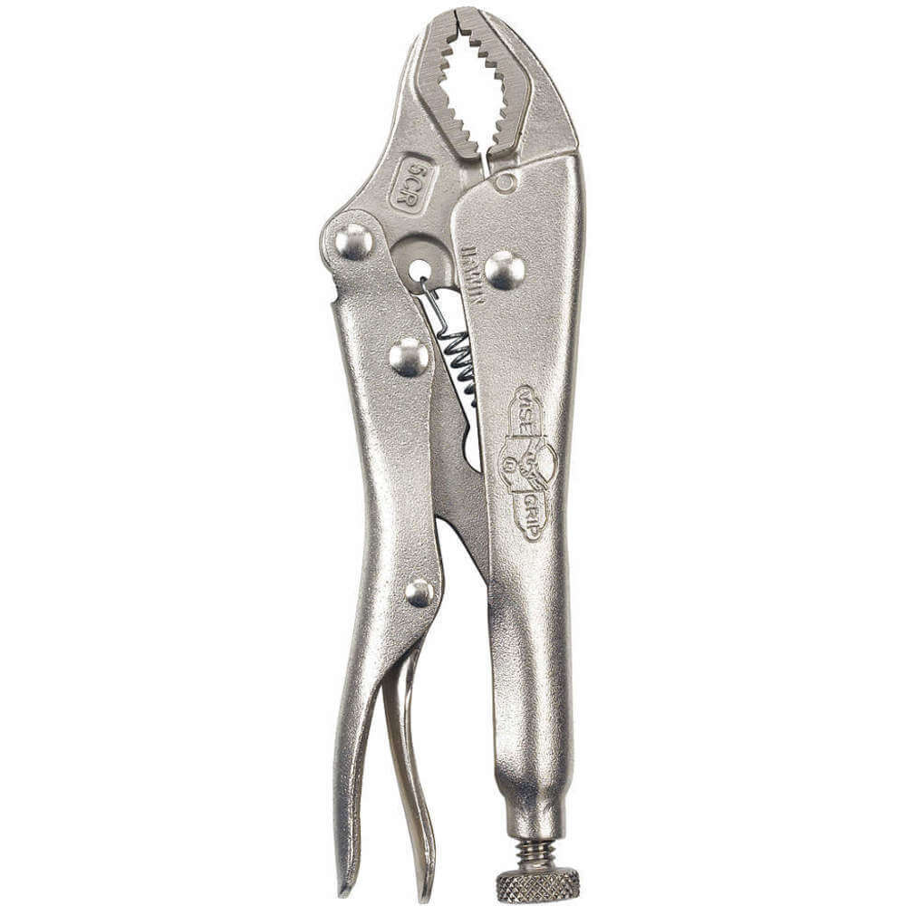 Curved Jaw Locking Pliers 5 Inch 1-1/8 Cap