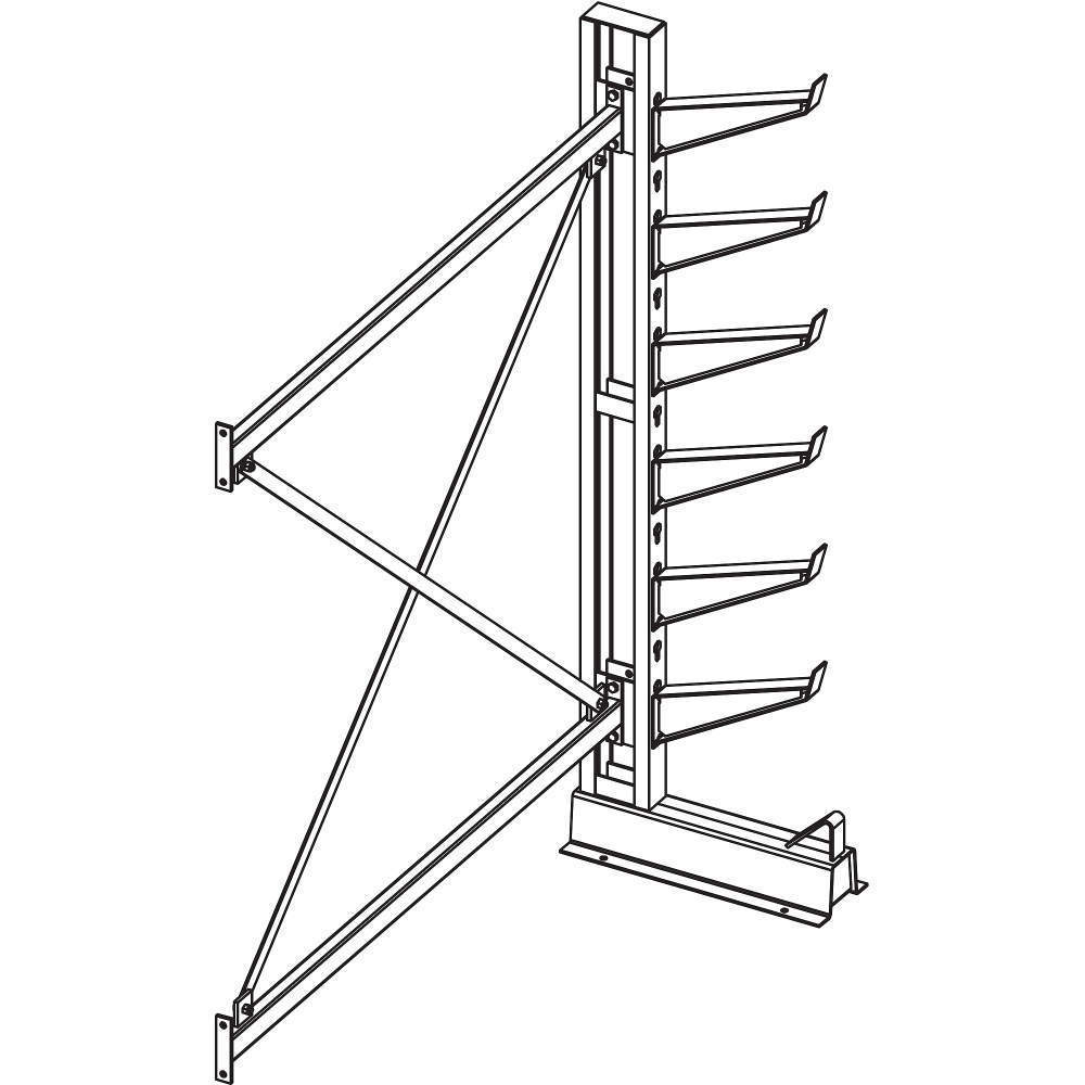 JARKE CR-6A Starter Cantilever Rack 1 Side 7 Feet Height | AF6BXW 9WEA9