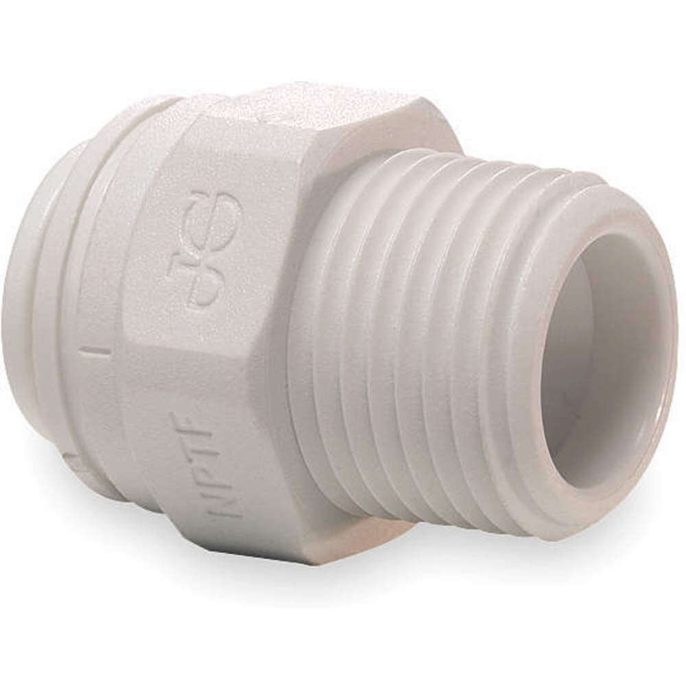 JOHN GUEST PP010821W-PK10 Male Connector Tube Outer Diameter 1/4" Polypropylene - PK 10 | AB4BND 1WTJ9
