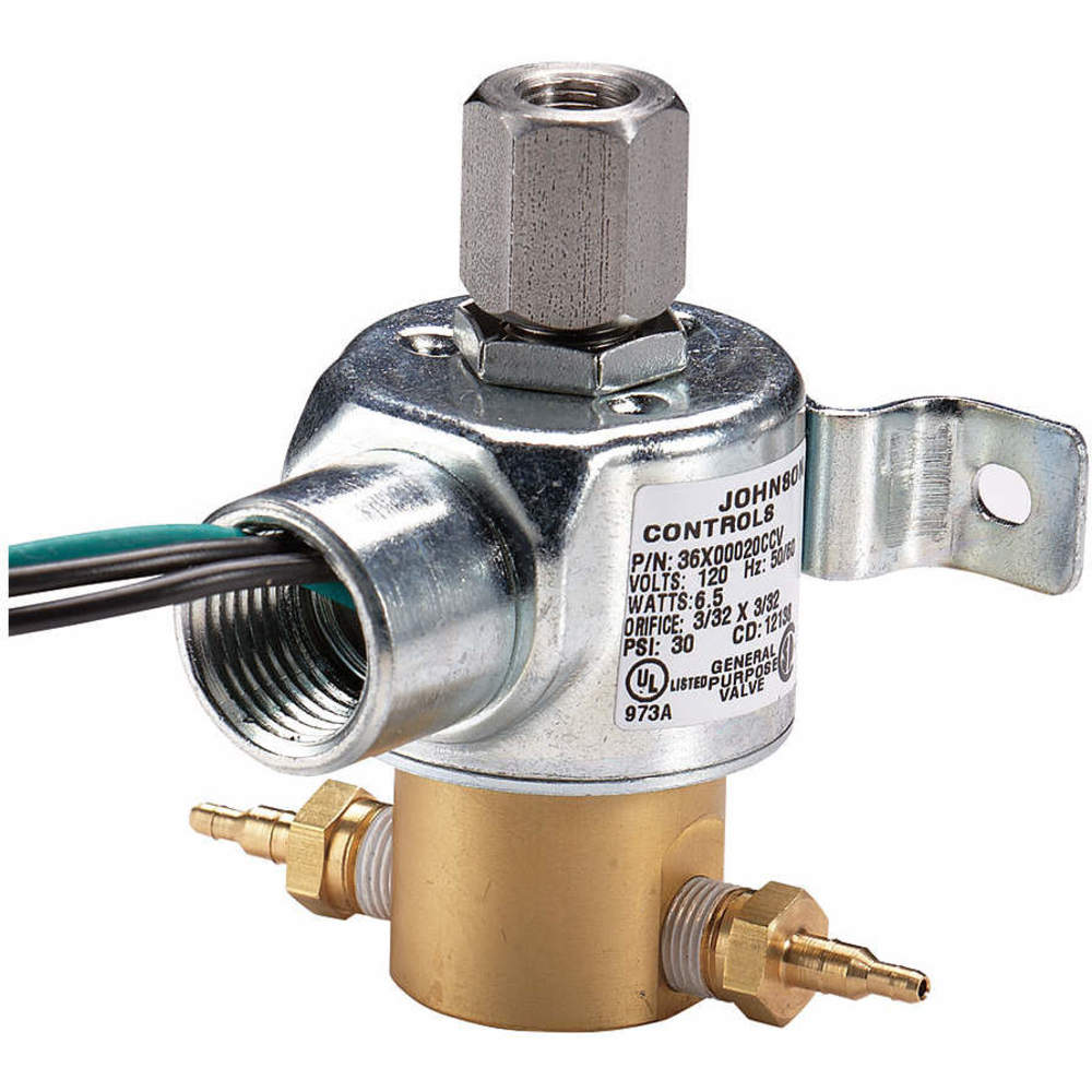 JOHNSON CONTROLS V-2410-1 Solenoid Air Valve 3-Way 24VAC 0-30 psi | AG9JRH 20RG23