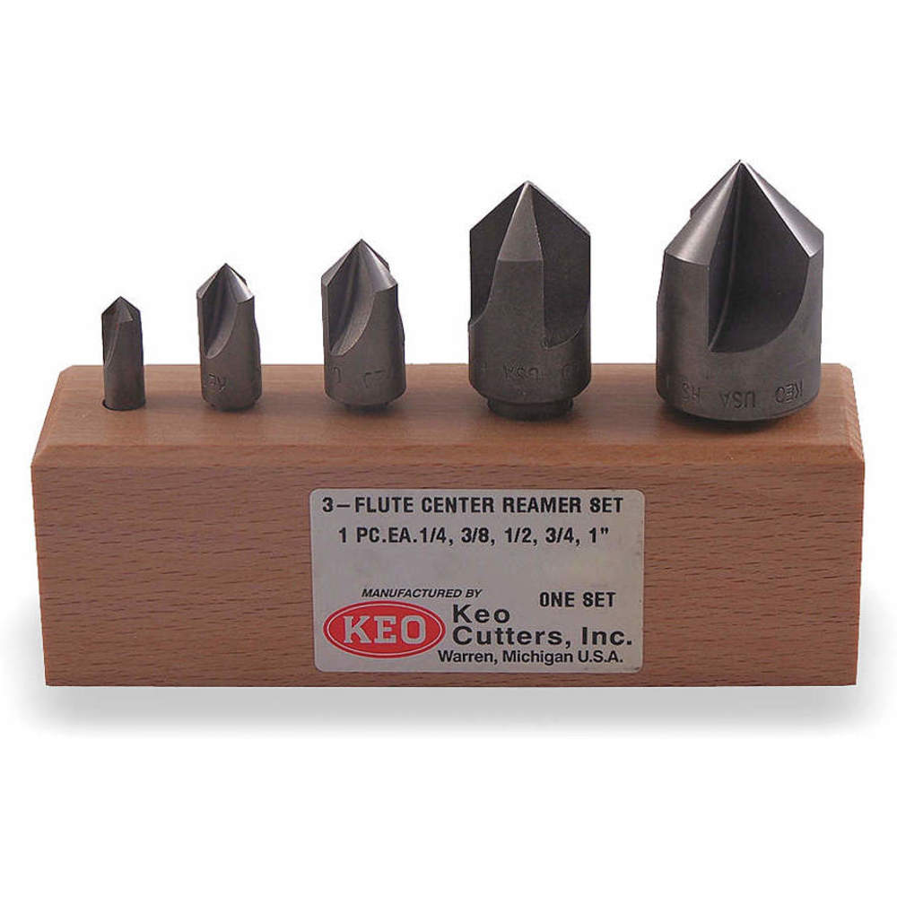 KEO 55749 Center Reamer Set 5 Piece 3fl 60 Degree Carbide | AD6YHH 4CKE5