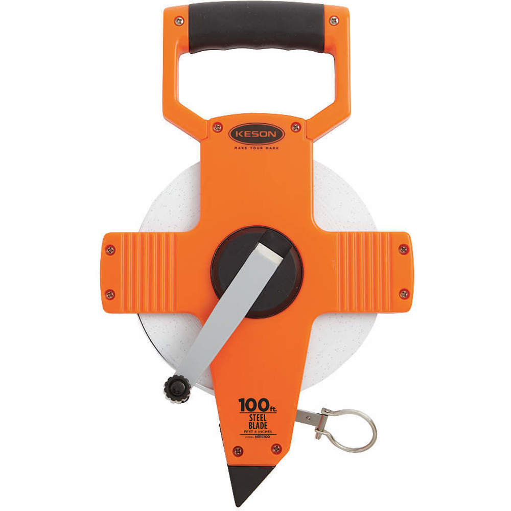 Long Tape Measure 3/8 Inch x 100 Feet Gray