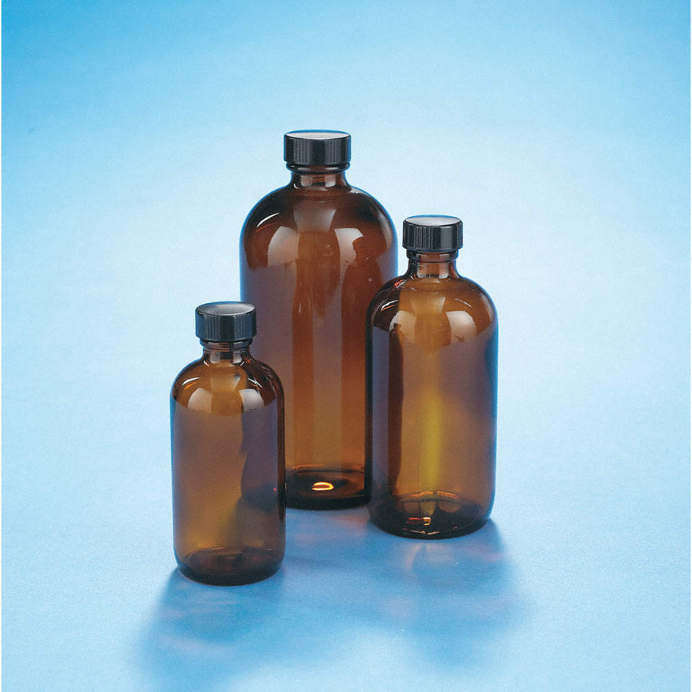 KIMBLE CHASE 5121628V-21 Boston Bottle 500mL Amber - PK12 | AD2WHP 3VEC5