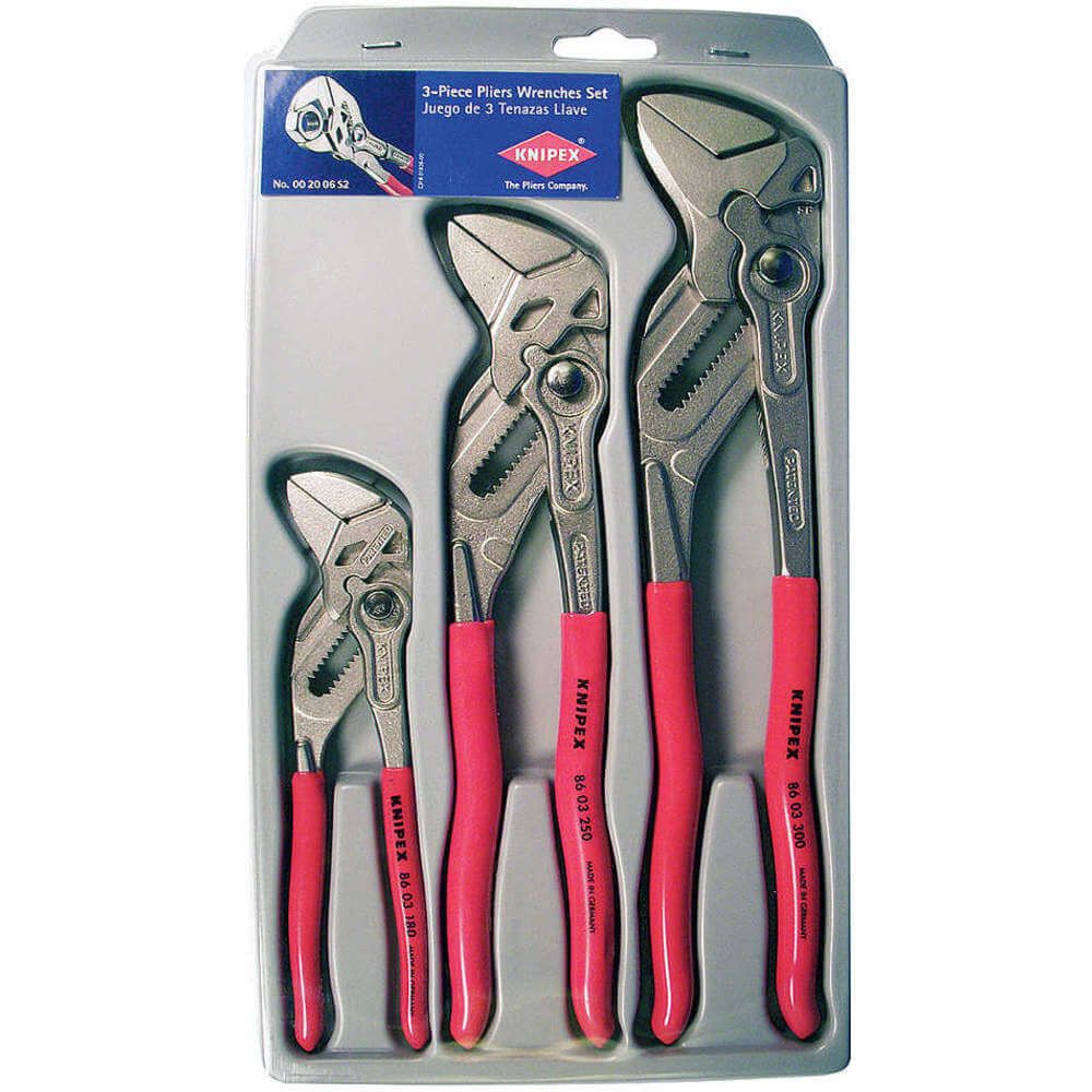 Plier and Wrench Set Steel 3 Pc