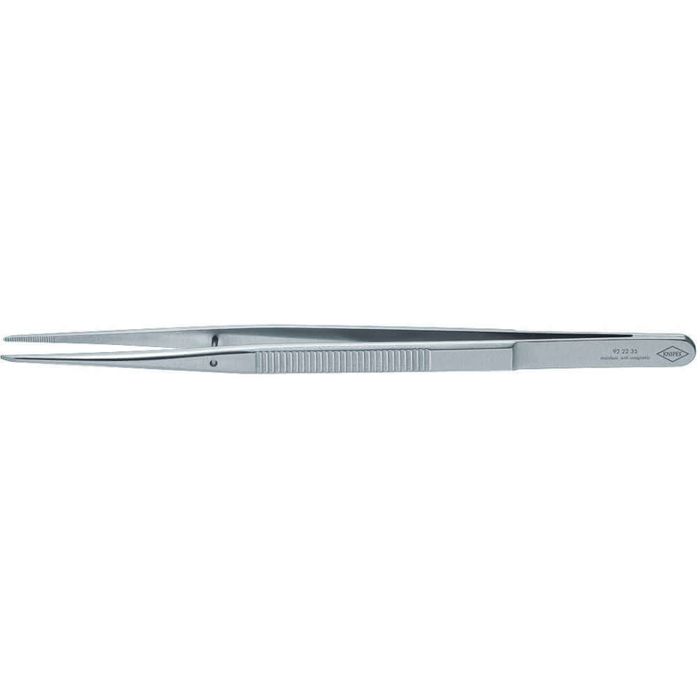 KNIPEX 92 22 35 Tweezers Dowel Pin Straight Serrated 6 In | AA2MRF 10U056